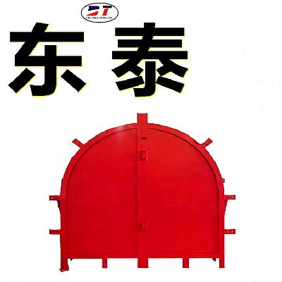 定制礦用斜風(fēng)井防爆門 煤礦井上緩解沖擊波斜風(fēng)井口防爆門
